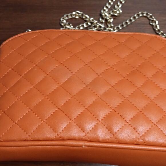 Orange Vegan Purse 9x6 - Picture 4 of 8